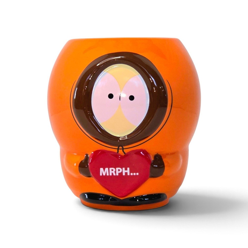 South Park Kenny McCormick Zak Designs 3D Sculpted Ceramic Mug Orange Heart MRPH